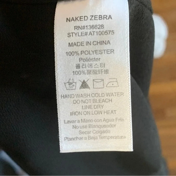 Black silk crepe-like high neck strapless top with button back - Picture 10 of 11